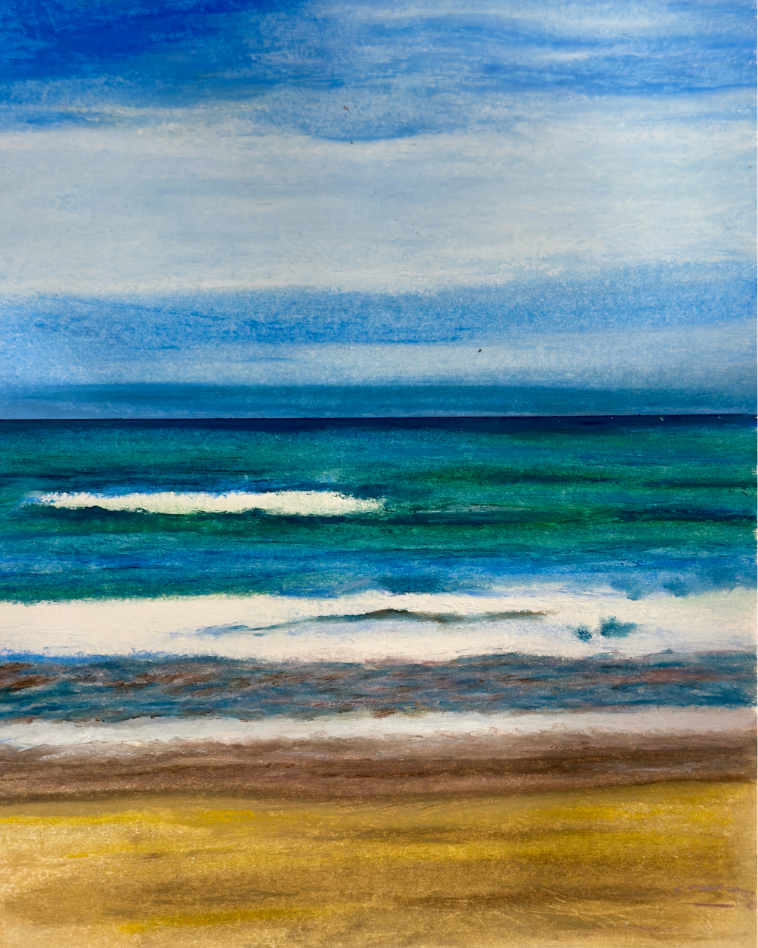 Mare. Pastelli a olio.