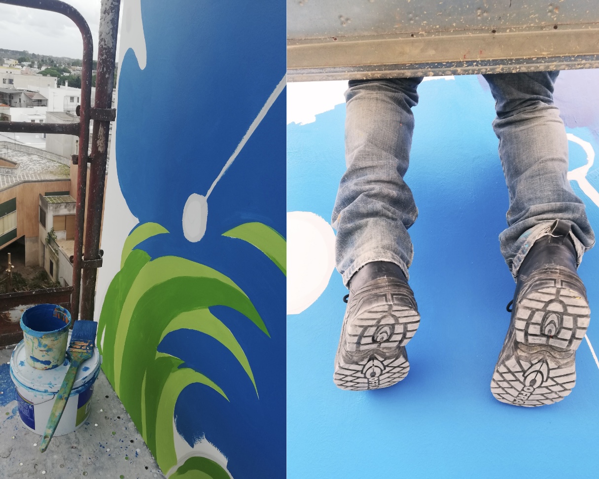 Murales. Lavori in corso.