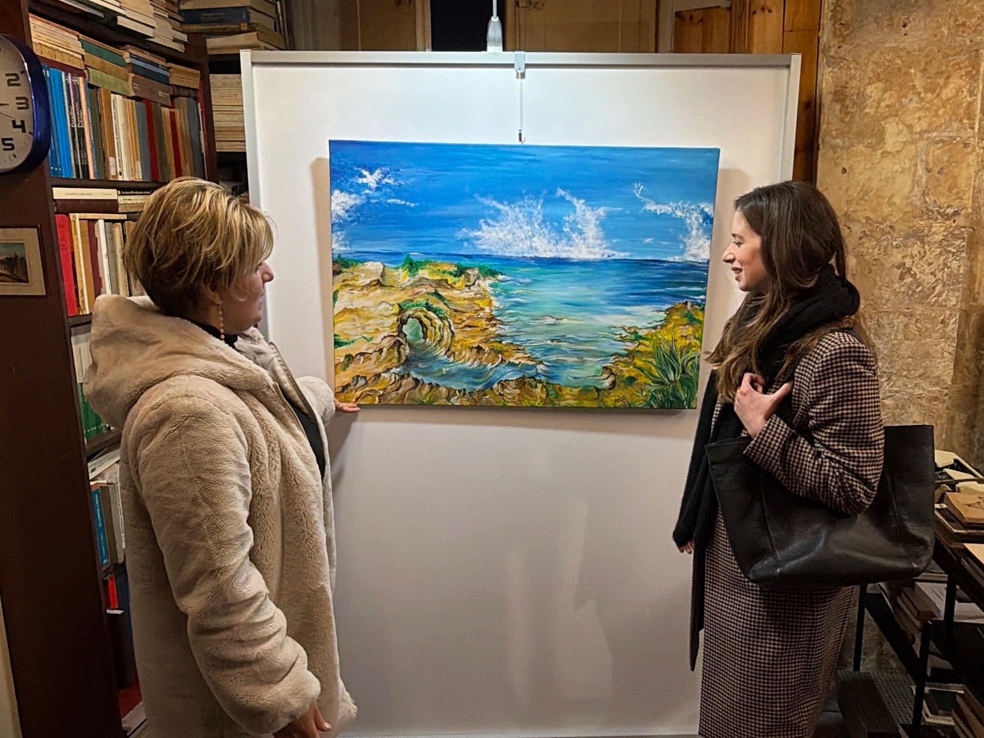 Quadro in mostra con paesaggio salentino