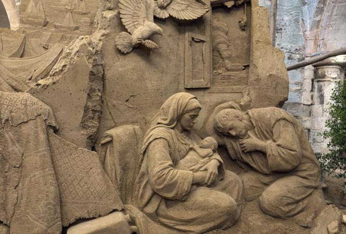 Natività di sabbia, sand art