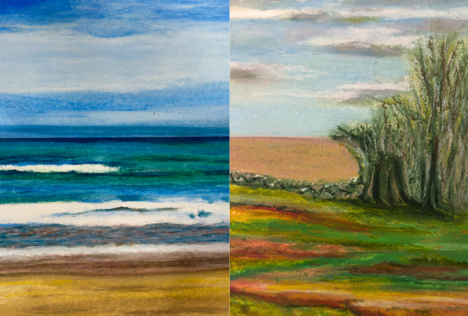 Paesaggi salentini. Pastelli a olio