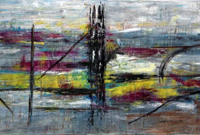 Ponte dipinto olio su tela