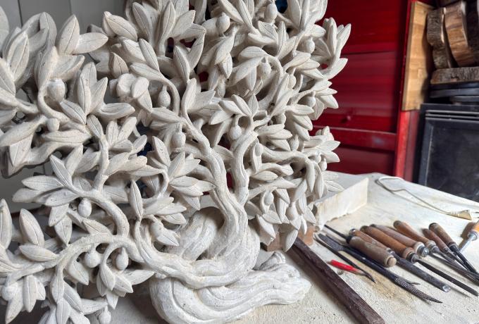 Ulivo scolpito in pietra leccese